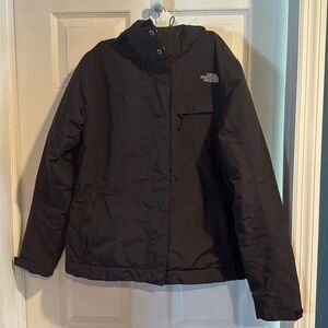 Black womens north face winter jacket